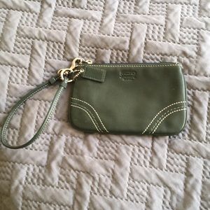 Green coach wristlet